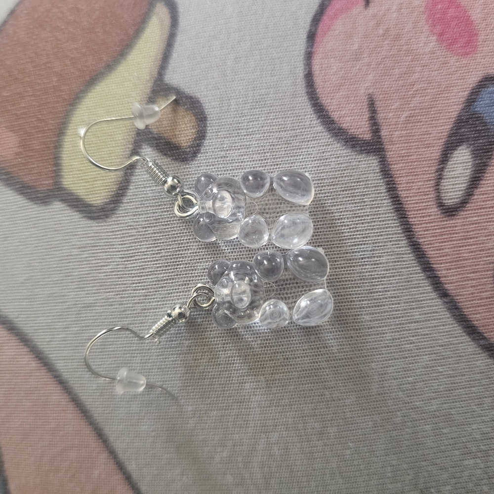 Elegant Clear Gummy Bear Earrings